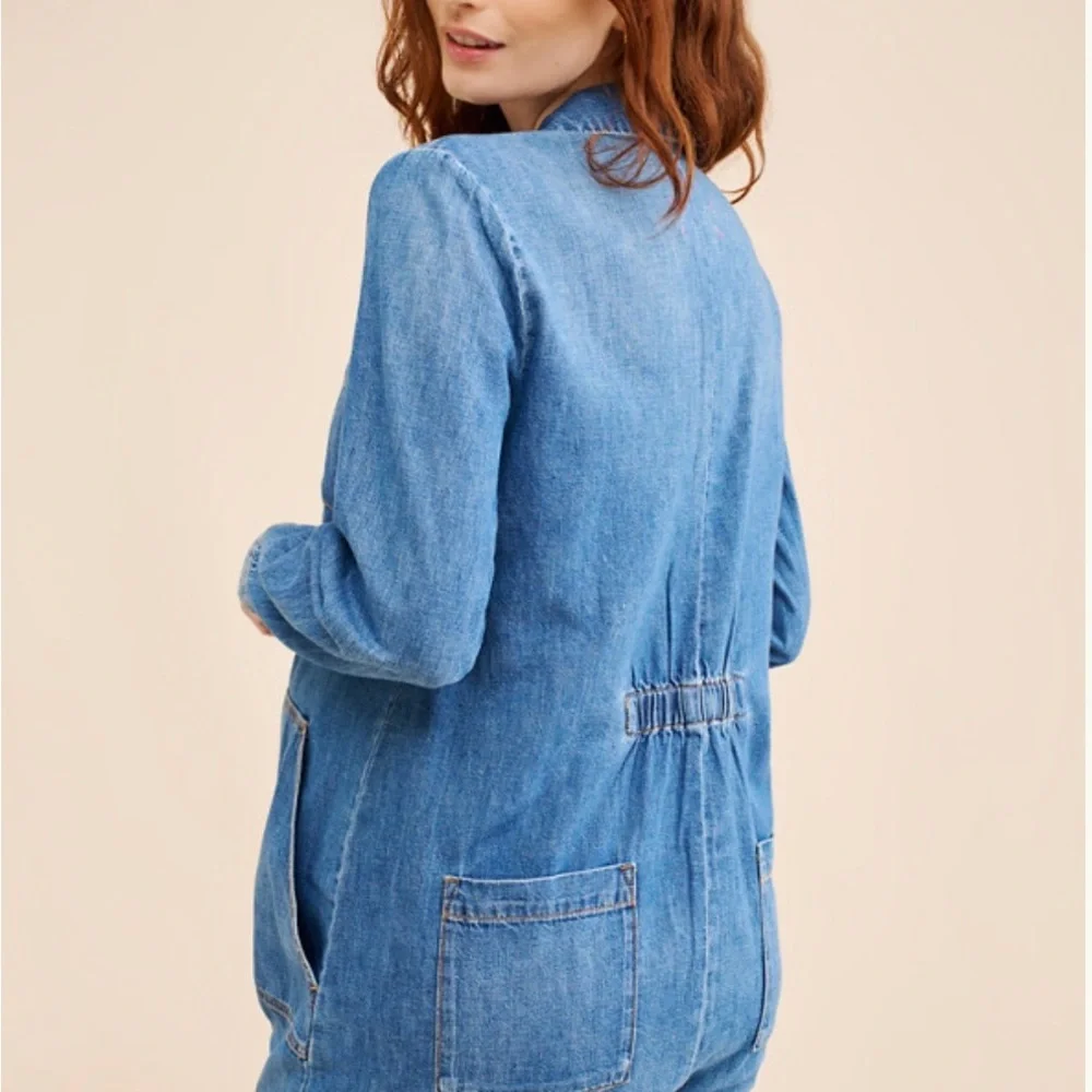 Hatch Maternity Denim Romper